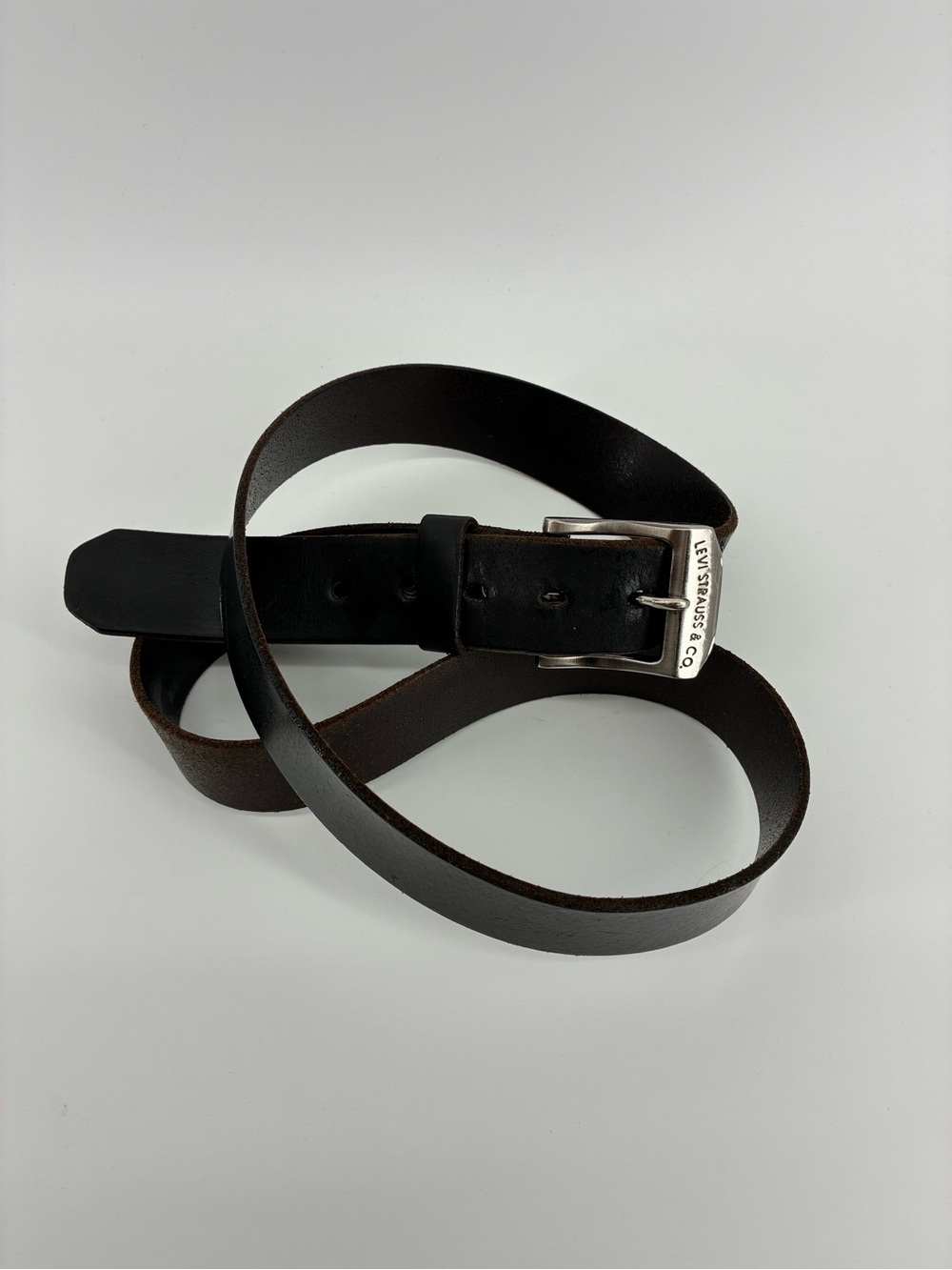 Levi's Strauss & Co Men's Black Genuine Leather Belt